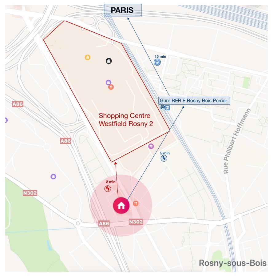 2 Pieces Proche Du Centre Paris 15 Min Lejlighed Rosny-sous-Bois Eksteriør billede